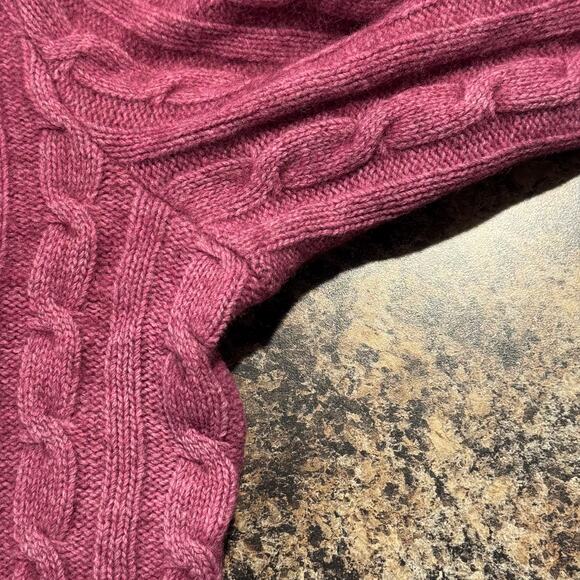 McDonald Cardigan Cable Knit Possum Fur Lambswool New Zealand Academia Zip XXL - Picture 5 of 8